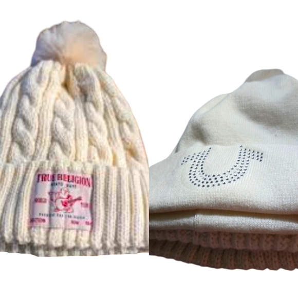 TRUE RELIGION 2 PACK BEANIES NWT - Picture 1 of 4